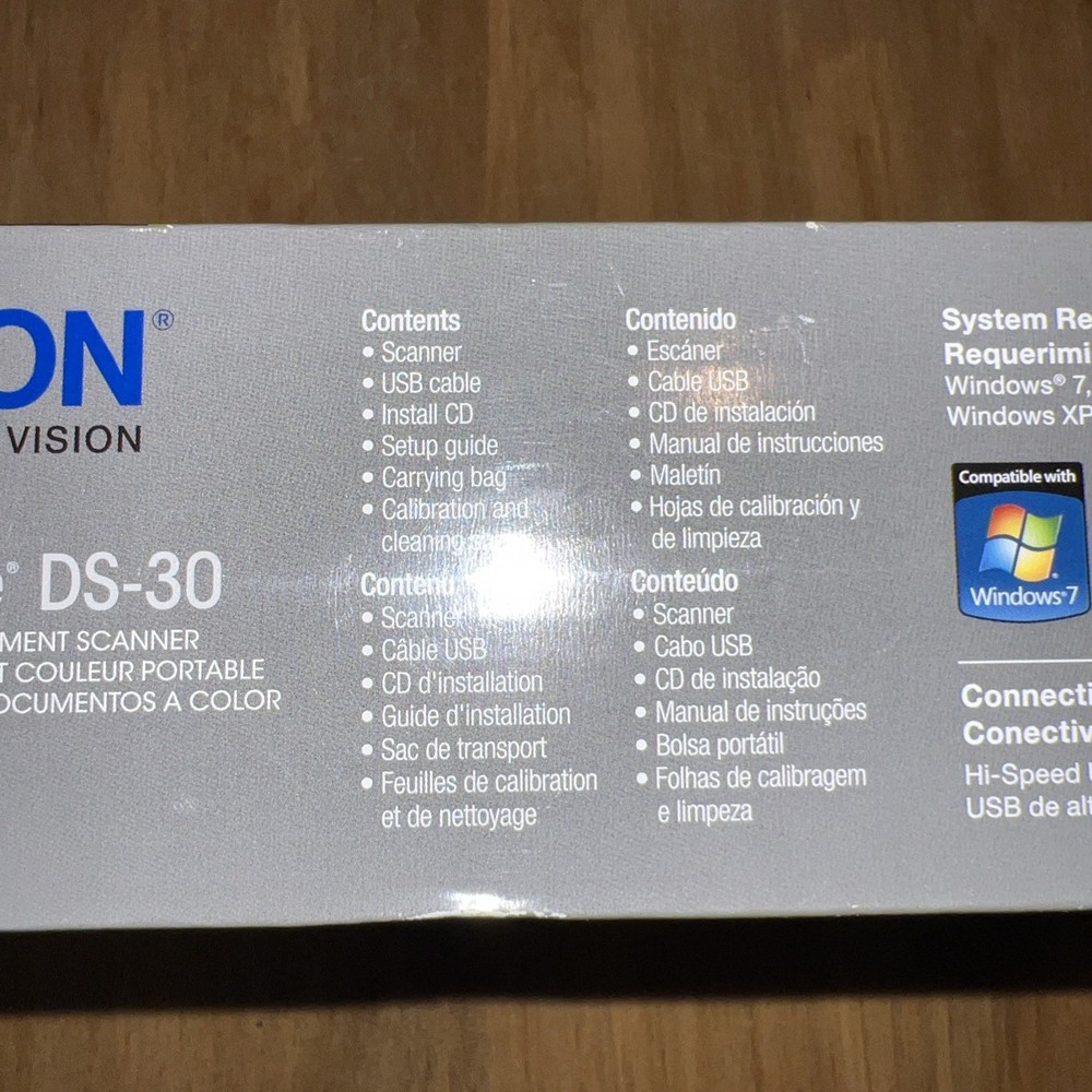 NEW Epson WorkForce DS-30 Portable Color Document Scanner