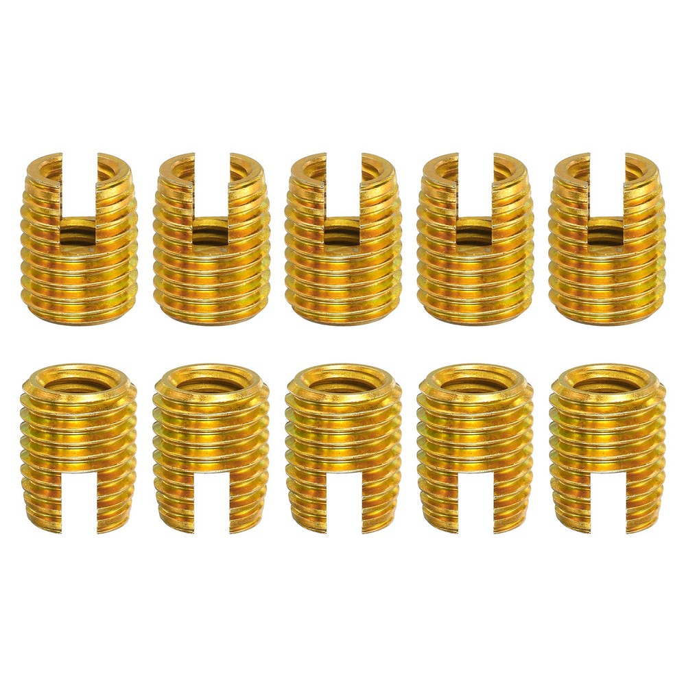 Self Tapping Threaded Inserts, 15pcs Inner M8 M12x15 Carbon Steel Nuts