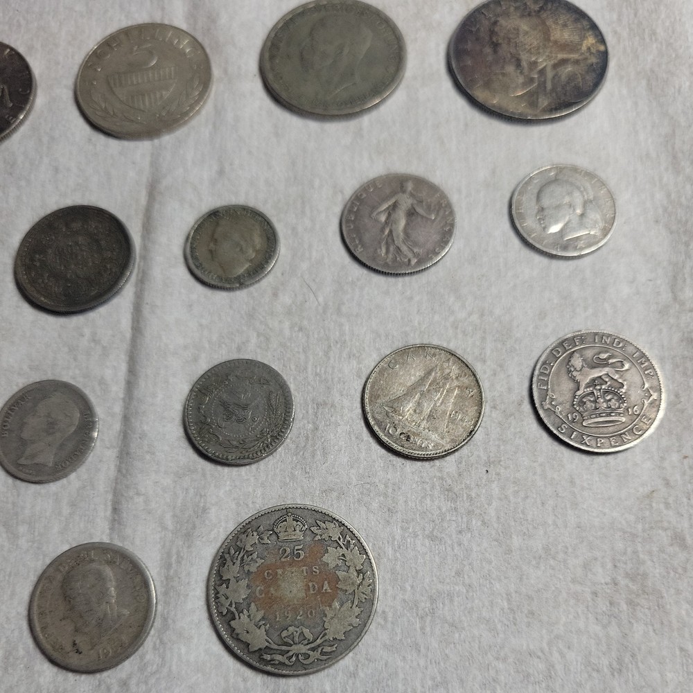 World Silver Coin Lot - Various Countries