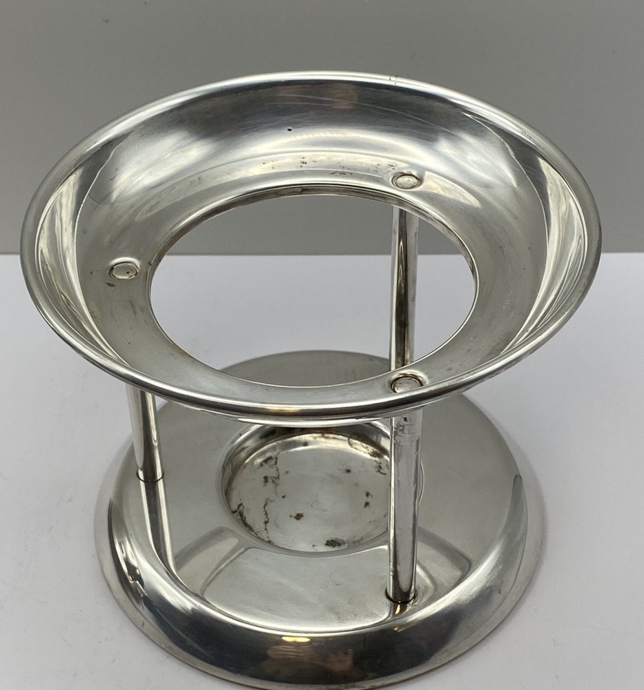 Vintage Sheffield Silver Co Plated Warming Serving Chafing Dish Wood Handle