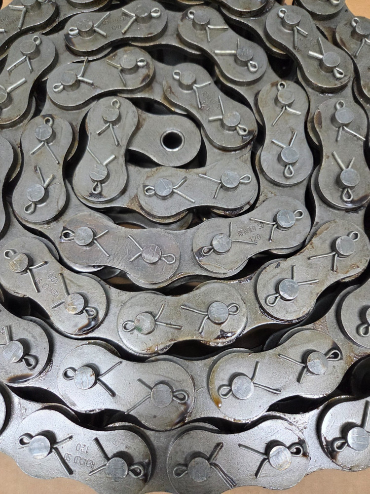 Renold 120 Cotter Roller Chain 10ft, 1.5" Pitch, Connecting Link