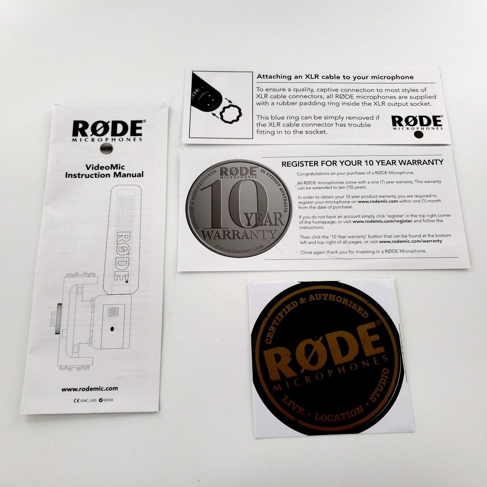 Rode VideoMic Directional Video Condenser Microphone Tested & Works