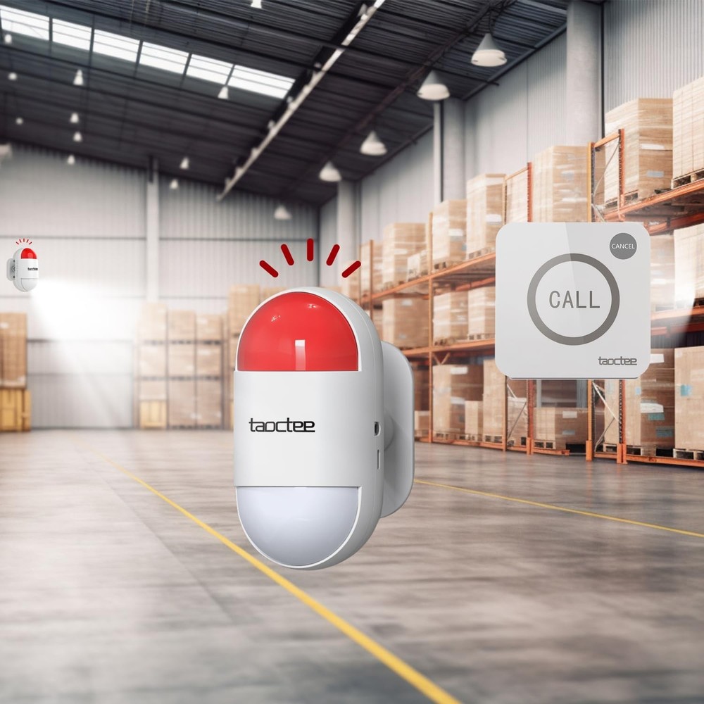 Panic Button Alarm for House Remote Control Strobe Siren System Sound...
