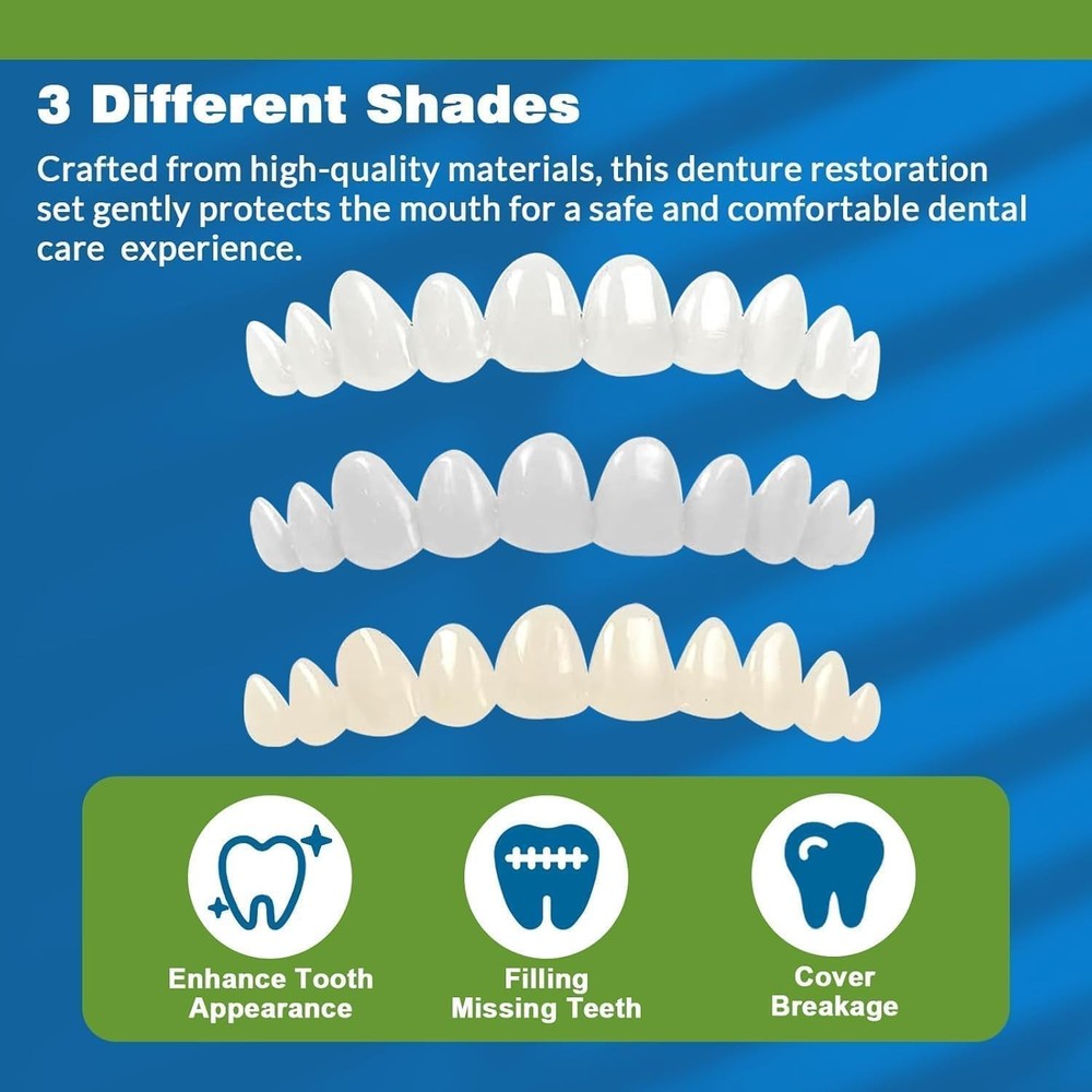 Veneers Teeth for Women, Tooth Replacement Missing Teeth, Upper Veneer Cosmet...