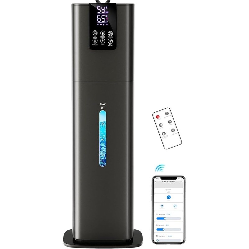 Smart App Control Humidifier 8L Capacity Essential Oil Diffuser 360° Nozzle New