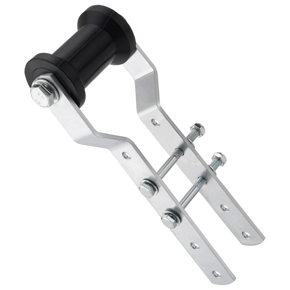 4" Adjustable Rubber Keel Roller with Panel Bracket Assembly for 2" Wide Tongue