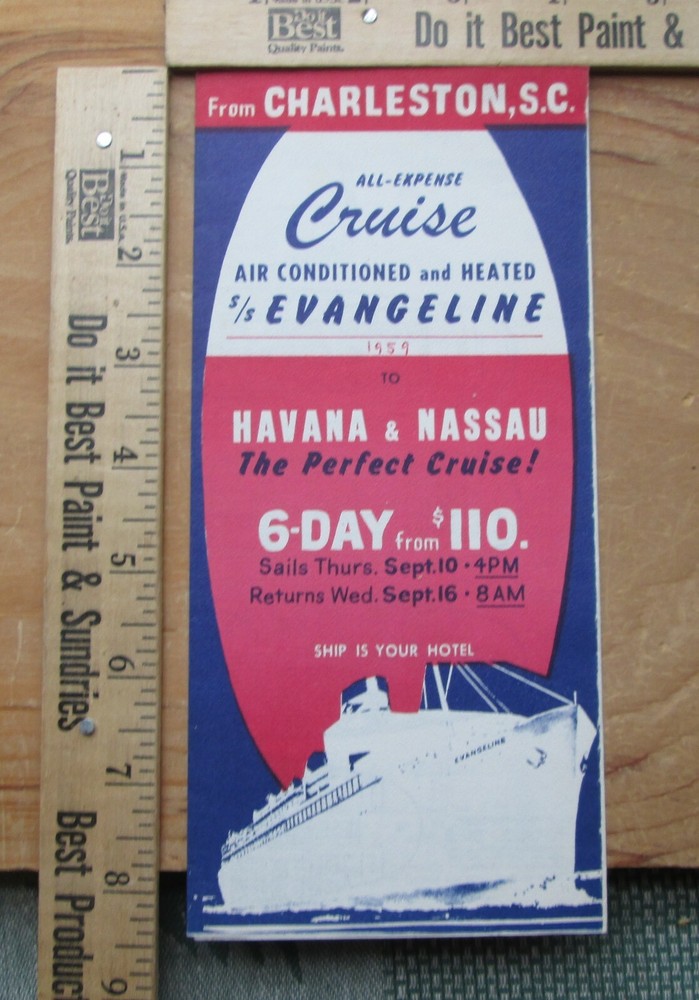 ss evangeline cruise brochure 1959 deckplans