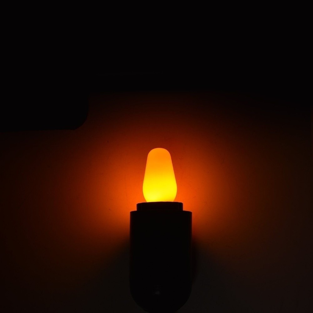 Luxrite C7 LED Orange Light Bulb for String Lights 0.5W UL E12 Outdoor 6 Pack