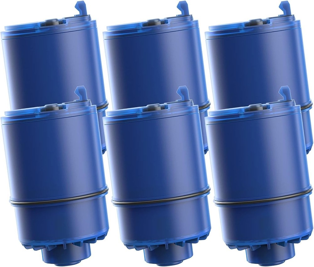 AQUA CREST 6 Pack Faucet Filter Replacement for All PUR®Plus, NSF 42 Certified