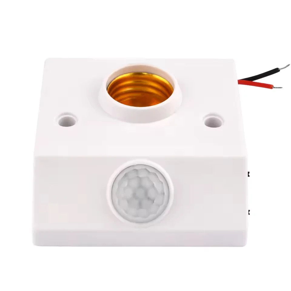 5Pcs E26/E27 PIR Motion Sensor Light Socket 50W Infrared Lamp Holder