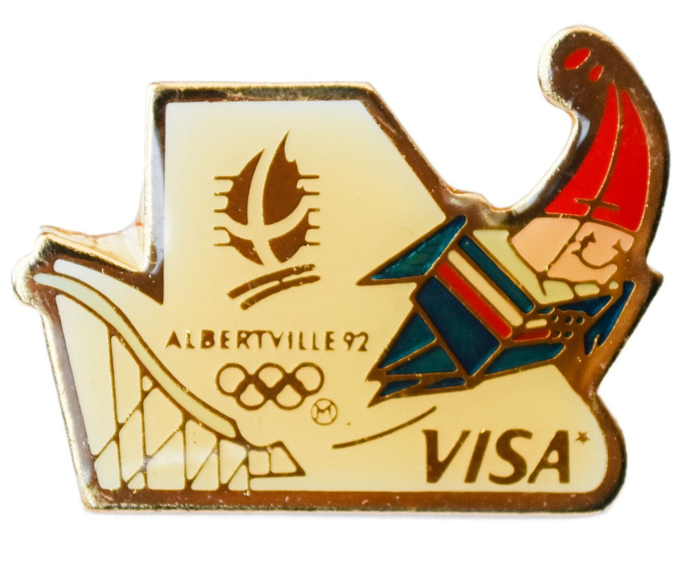 1992 Albertville Olympic Pin Visa Mascot Magique