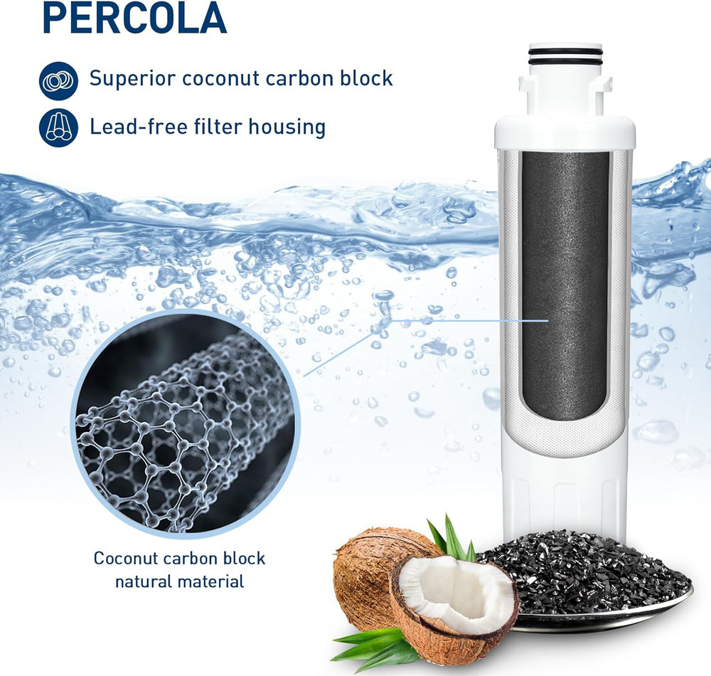 MIWF6200 Water Filter for Sharp Thor Kitchen Zline Midea Refrigerators 1 Pack