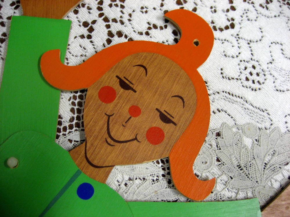 Moritz Red-Haired Boy Wood Jumping Jack Pull String Toy - Hampelmann