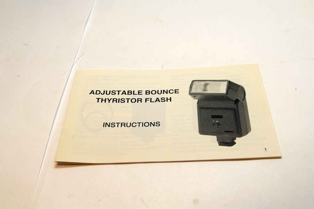 adjustable Bounce Thyristor flash Instruction Manual Guide (E) English