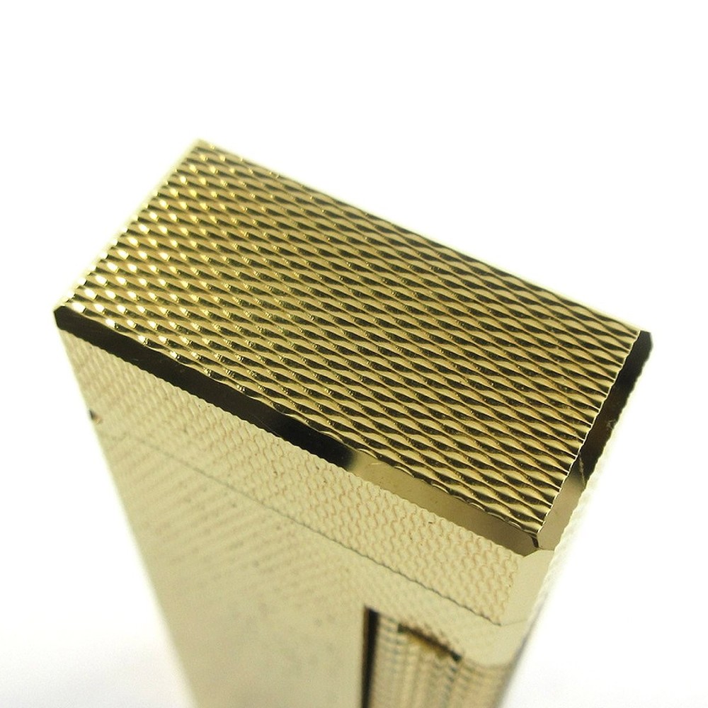 Dunhill RL1201 Vintage Wave Pattern Gold Plated Lighter Box G