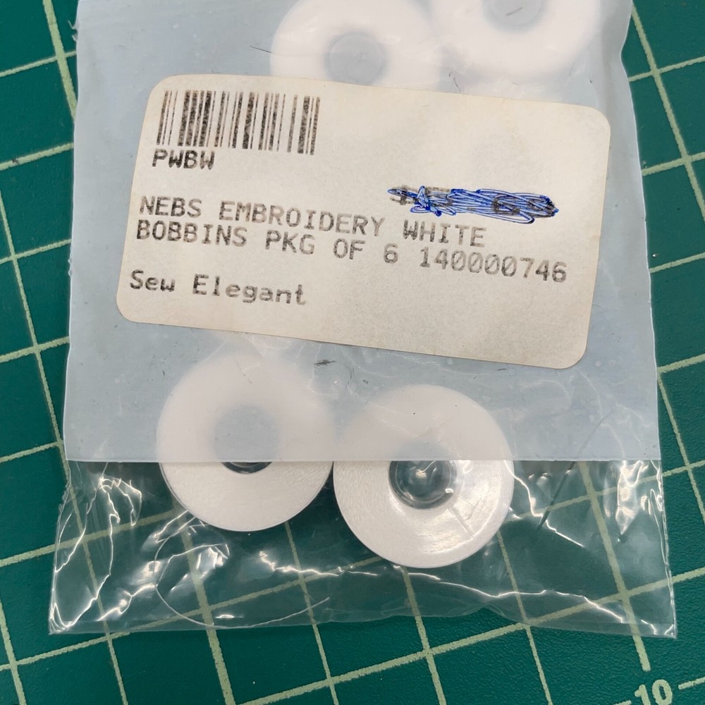 White Prewound Embroidery Machine Bobbins 30