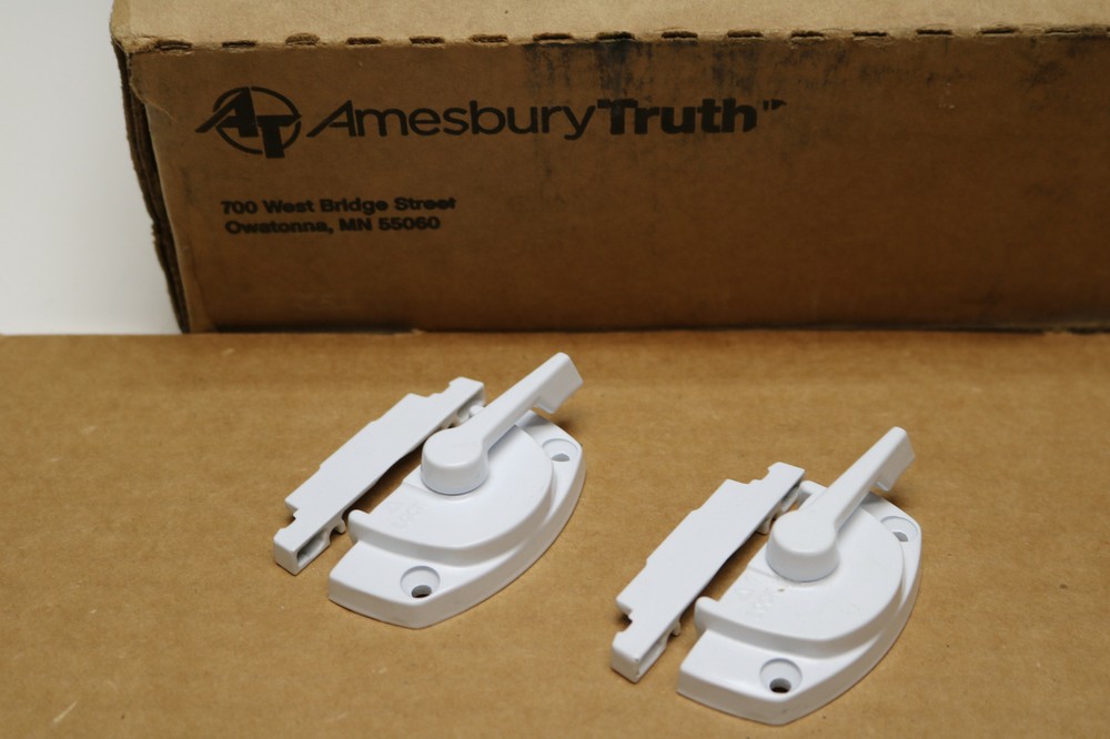 2x Pack Amesbury Truth EG2 Cam Lock & Lug Kit 11/16 & Keeper Bright White Window