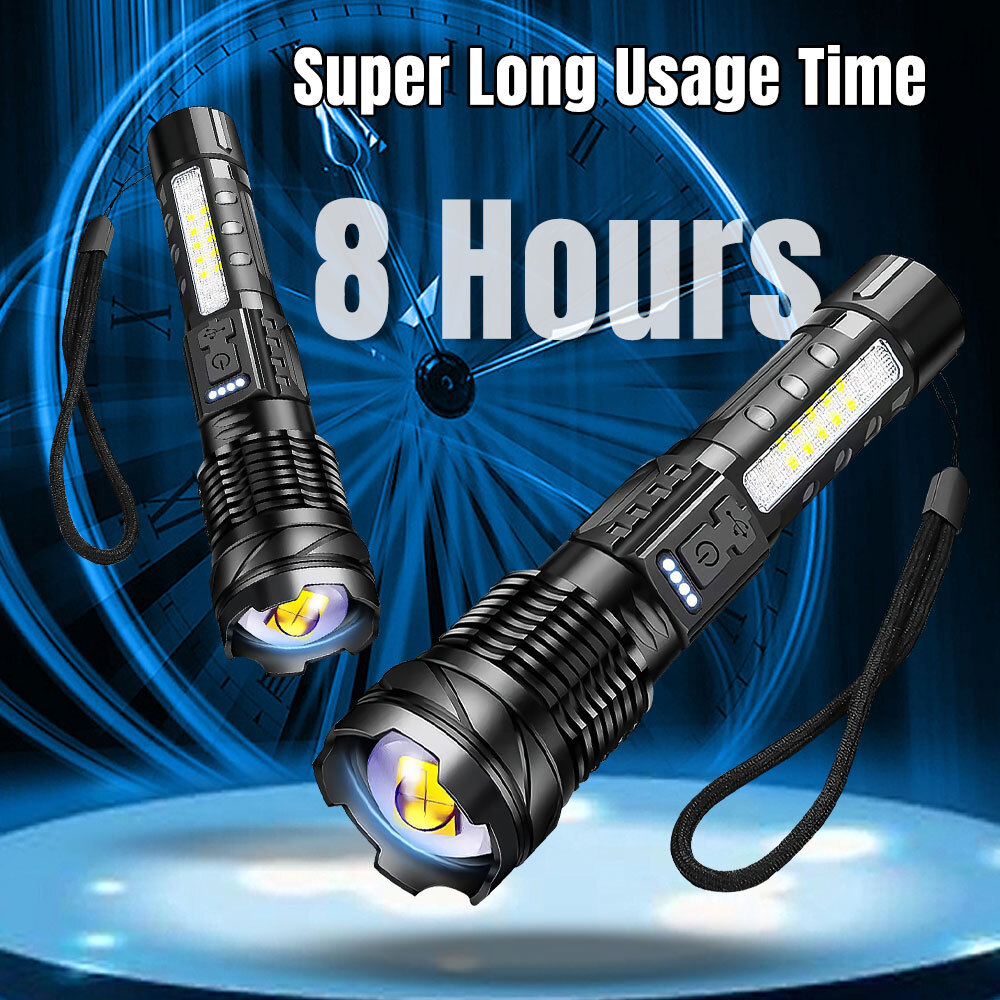 Rechargeable 9000000LM LED Flashlight Tactical Super Bright Torch LED Work Light