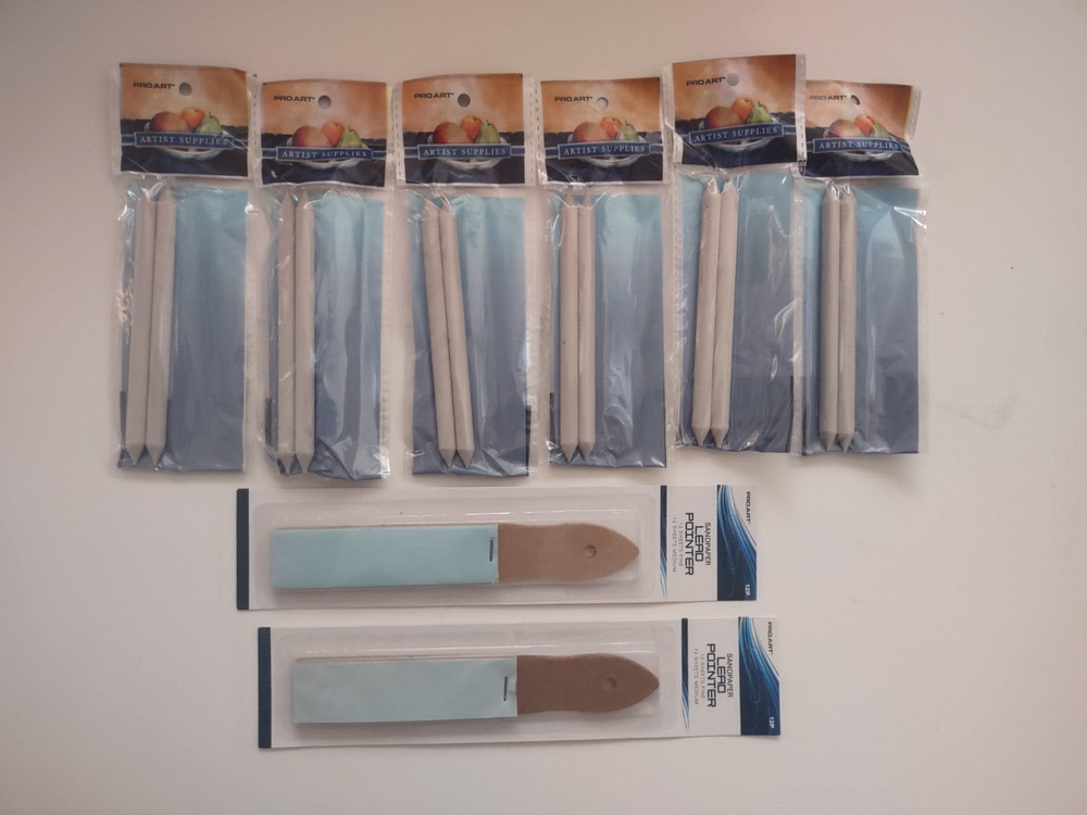 12 EA #3 Blending Stumps + 2 EA Sandpaper Lead Pointer