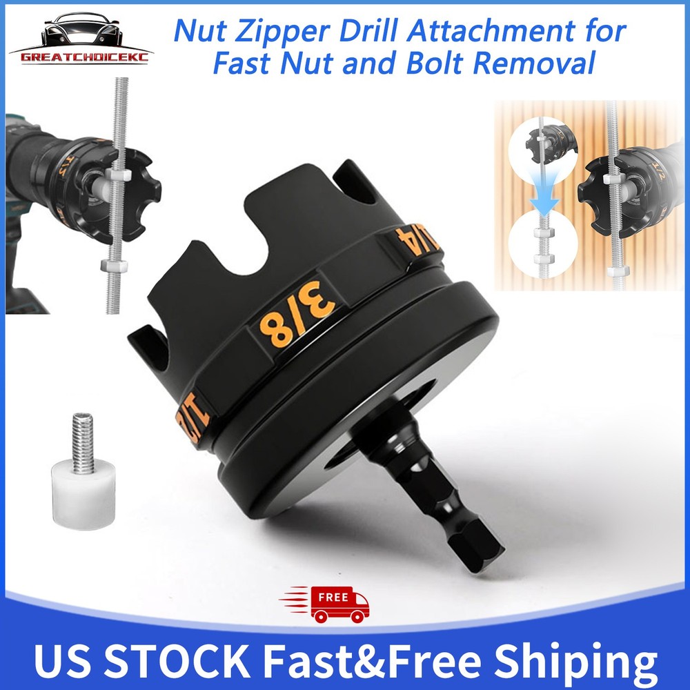 Nut Zipper Drill Attachment for Fast Nut Bolt Removal | Socket Wrenches Tool Kit