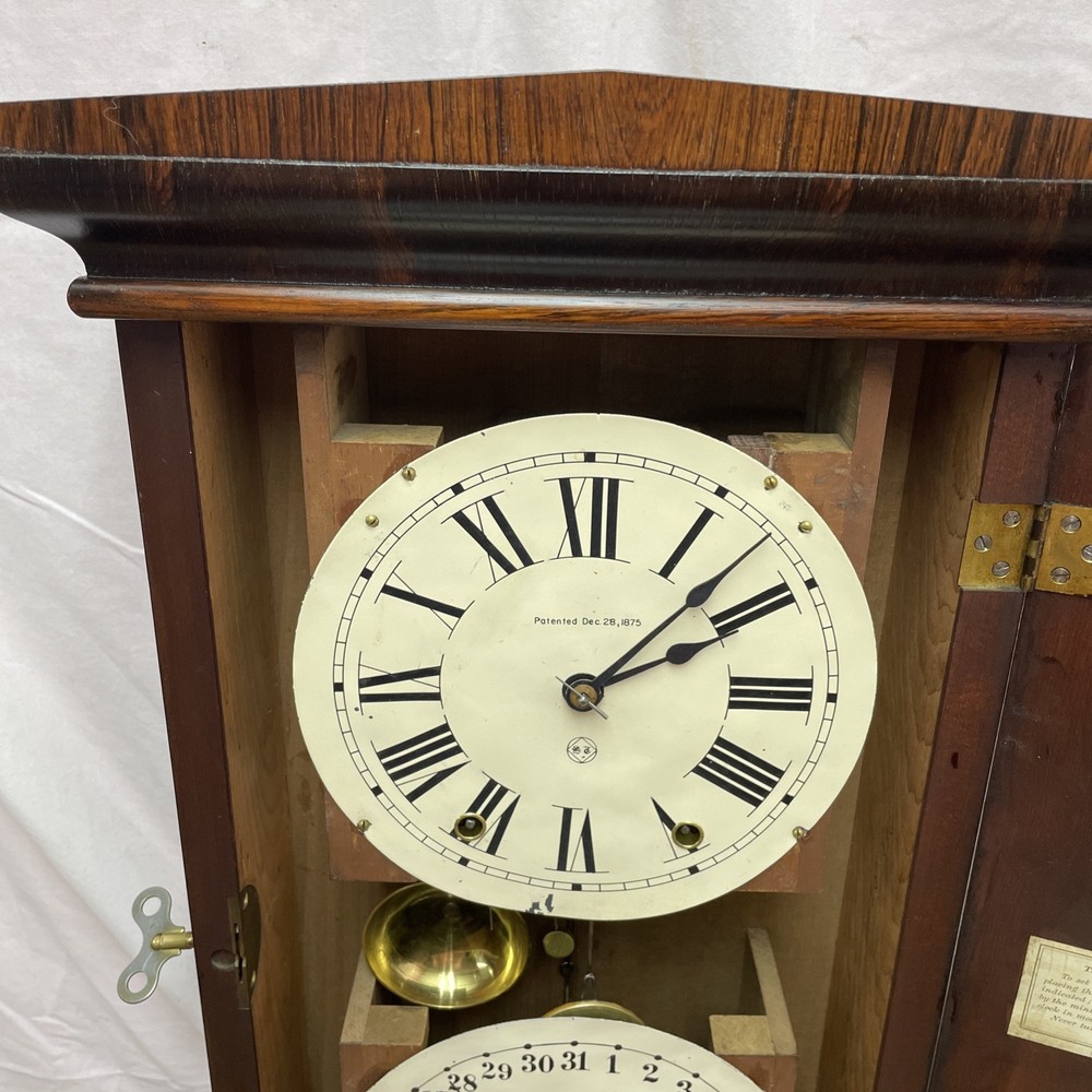 Seth Thomas 1875 parlor #3 Double Dial Calander Clock Very Nice Clean Clock ￼