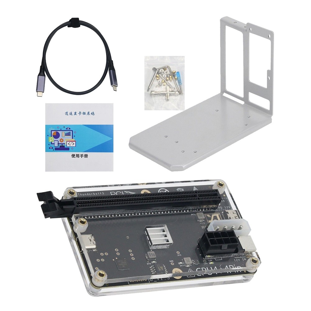 Graphics Card Dock External GPU Dock & USB4 Data Cable & Bracket for Thunderbolt