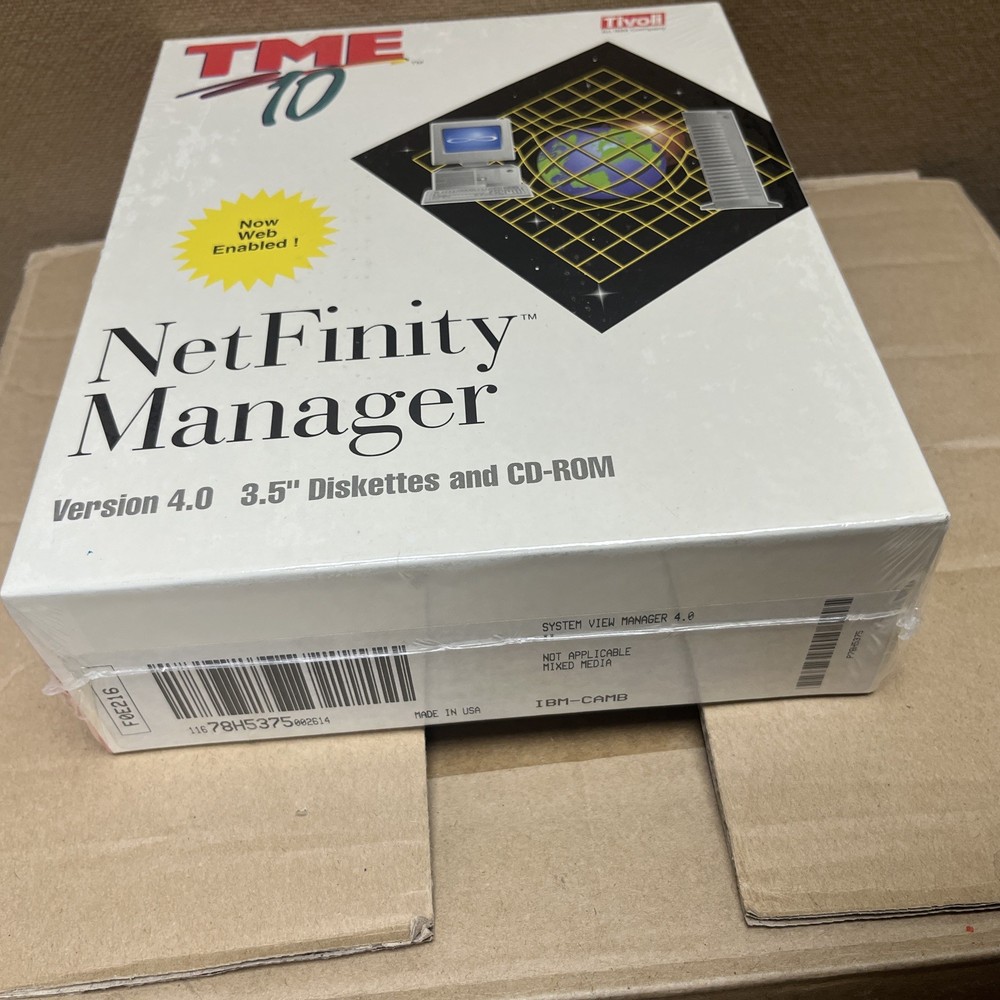 Vtg IBM NetFinity Manager Version 4.0 Systems Management Diskette CD-Rom OS/2