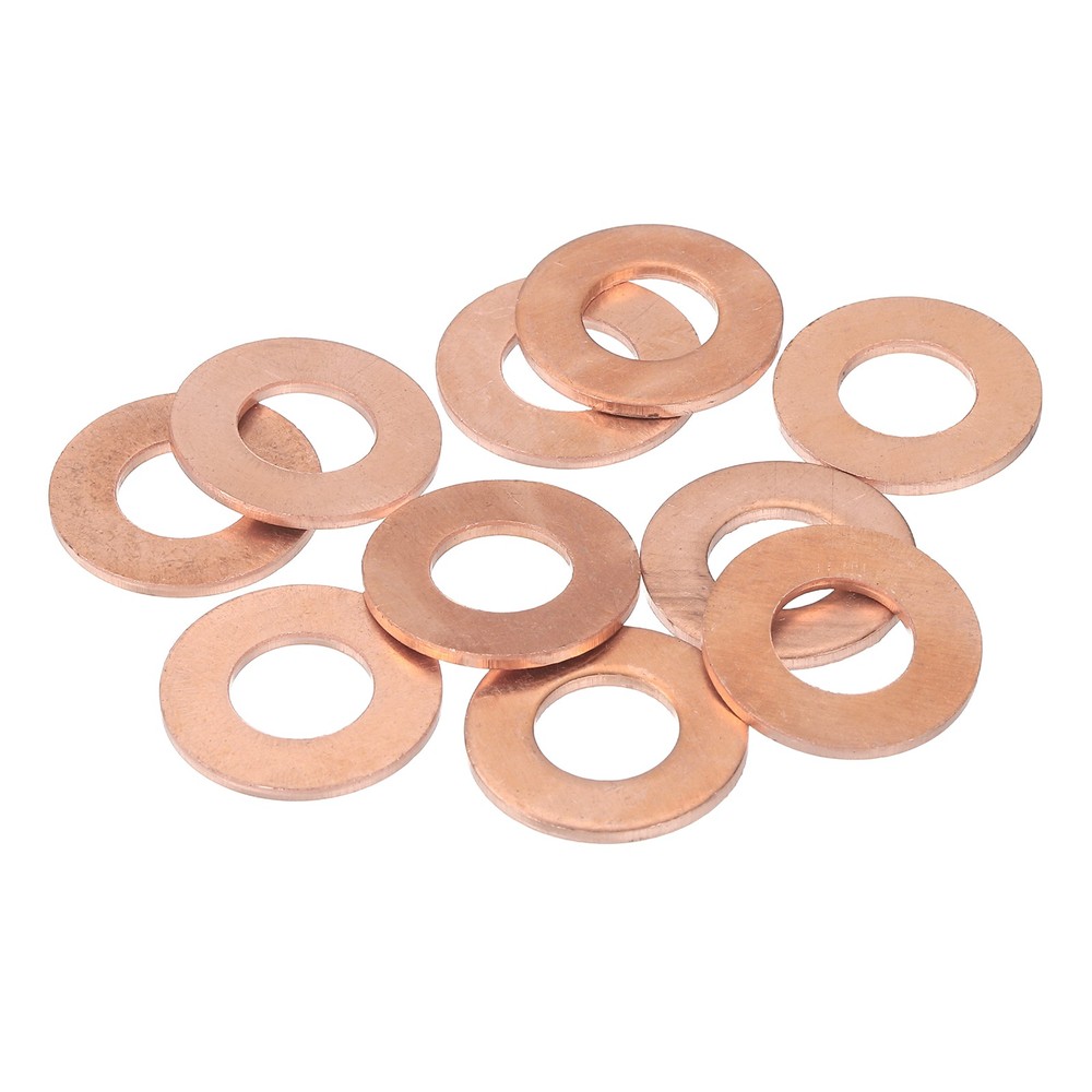 14pcs Copper Flat Washers M10x20x1.5mm Sealing Ring Plug Gaskets