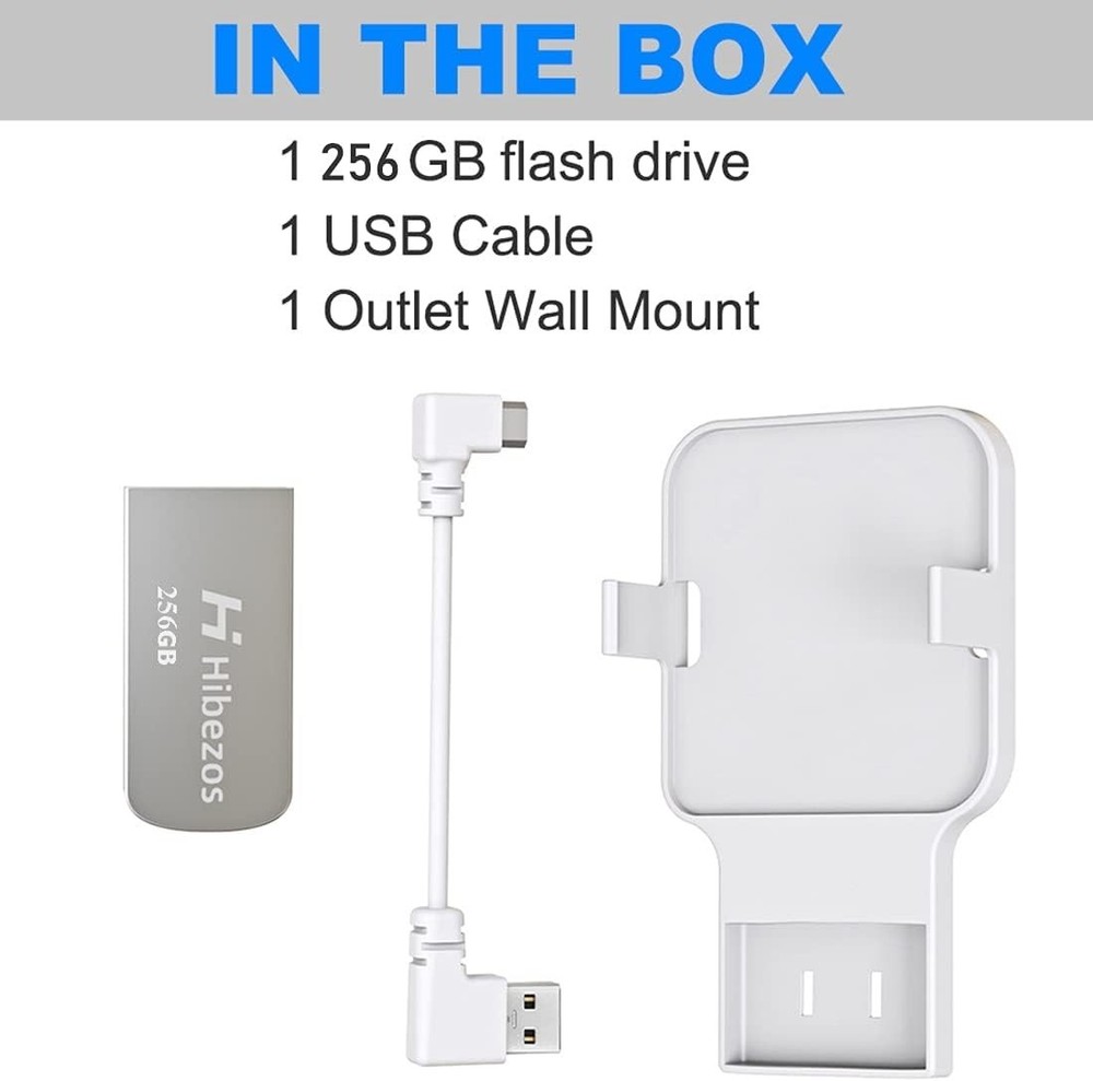 256GB USB Flash Drive and Outlet Mount for Blink Sync Module 2, Save Space an...