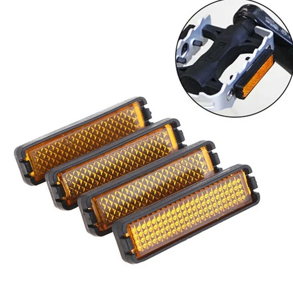 Sporting Goods Pedal Reflectors Plastic Material Rainproof Reflective Block