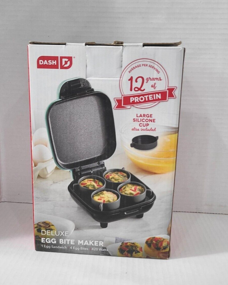 Dash D Deluxe Egg Bite Maker 4 Egg Bites Silicone Molds included.