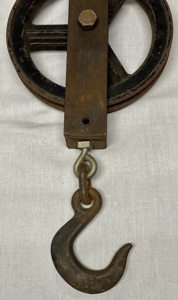 Vintage Chain Rope Pulley Heavy Duty