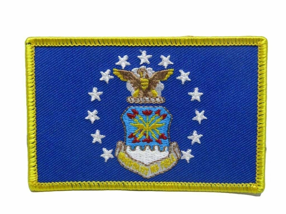 U.S. Military USAF Air Force Emblem Flag Iron On Patch