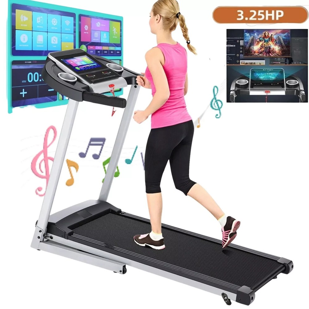 Foading Design Treadmill 3.25HP Powerful Electric Treadmill Large w.LCD Display)