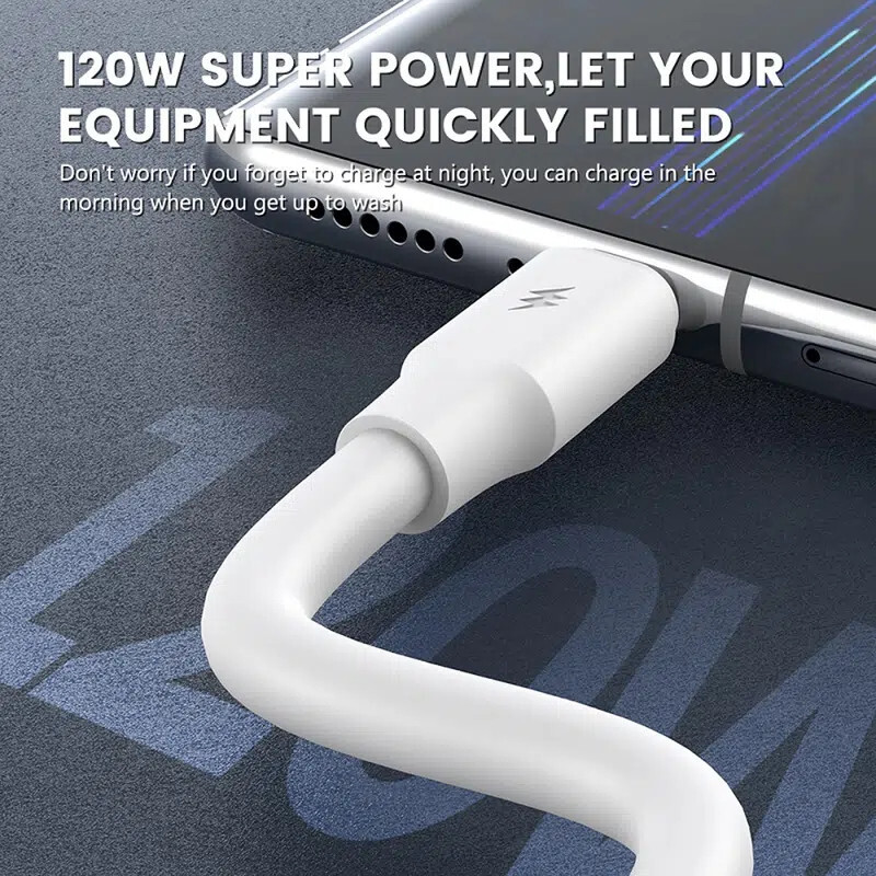 USB Cable 120W Type C Cable 6FT For Android Super Fast Charge USB to C Cable