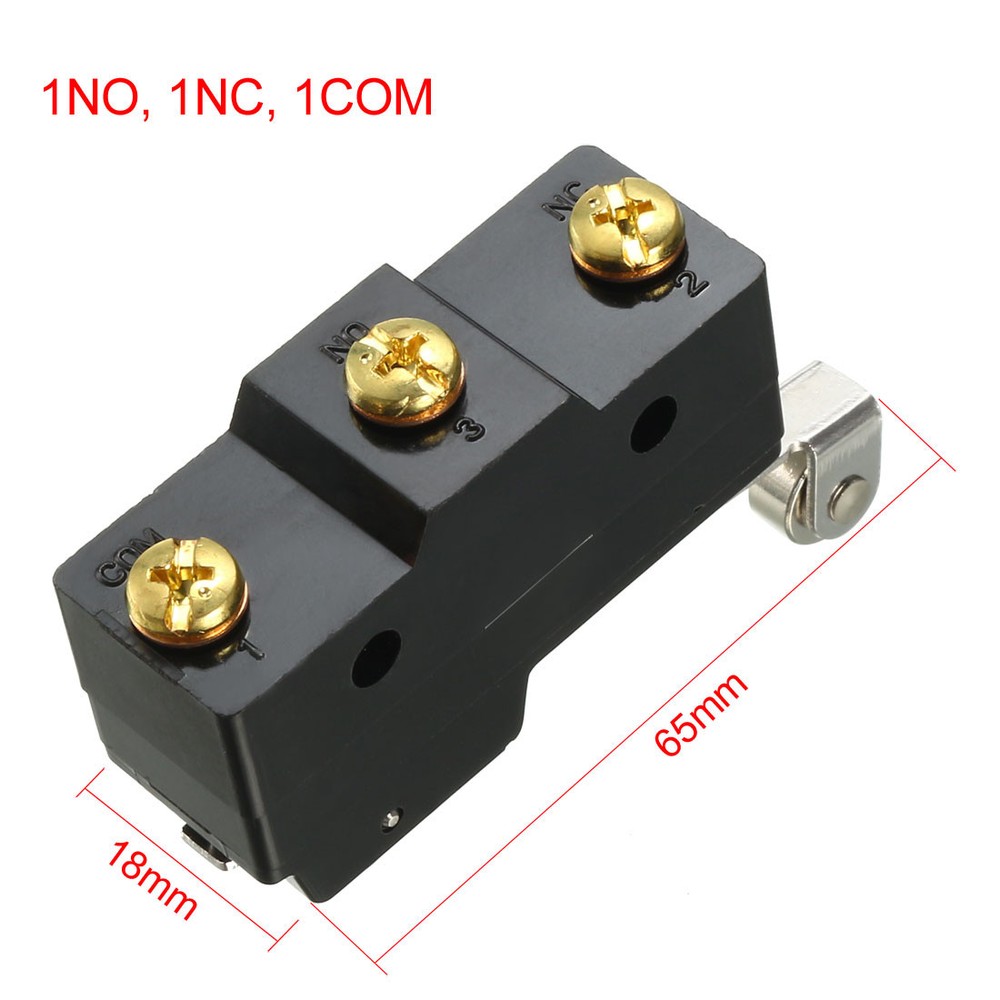 TM-1703 Panel Mount Long Hinge Roller Lever Type Micro Switch Screw Terminals