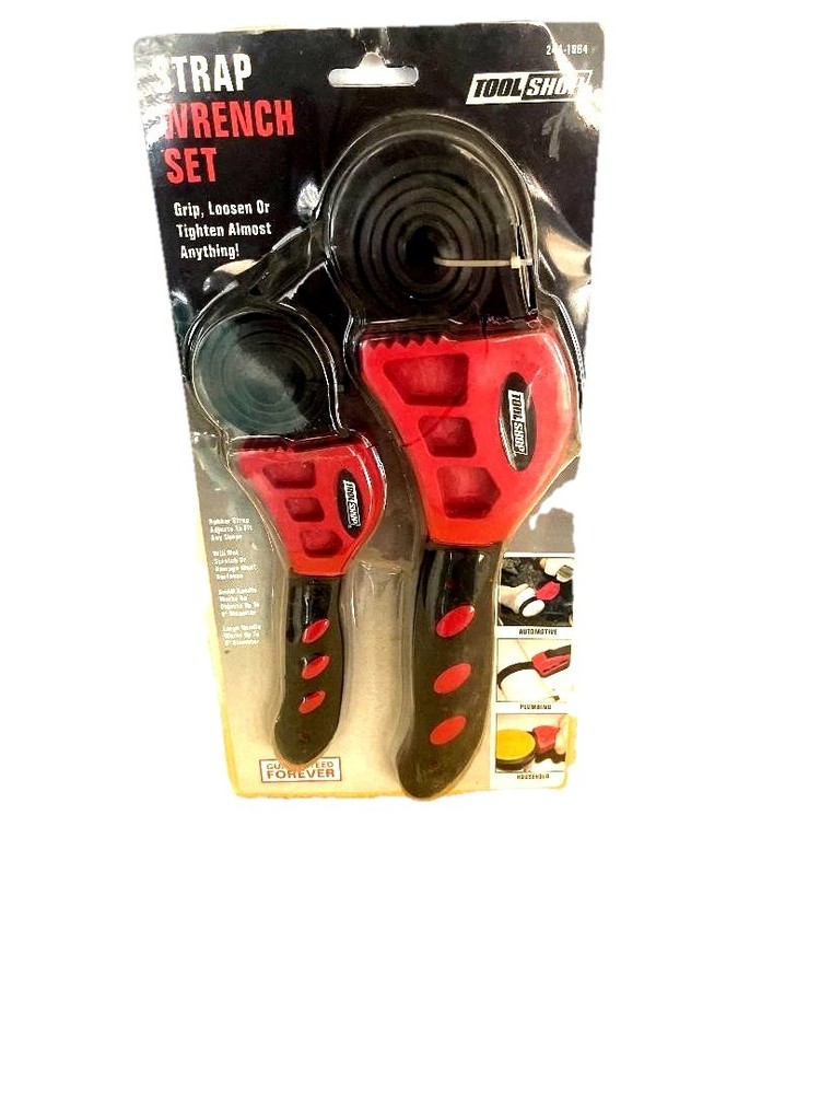 Tool Shop 2 Piece Rubber Strap Wrench Tool Set - 4 & 6 Inch