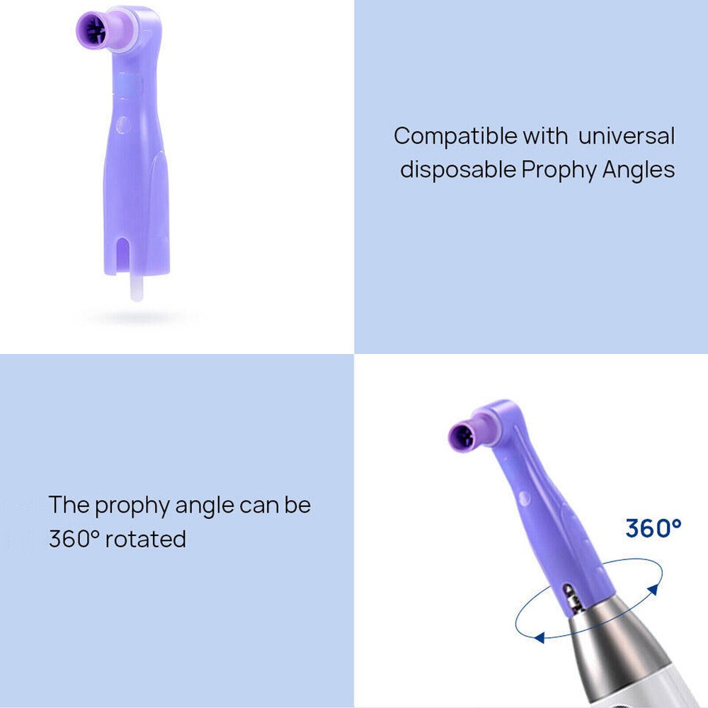 Wireless Dental Hygiene Prophy Handpiece 360° Swivel+2 Prophy Angles