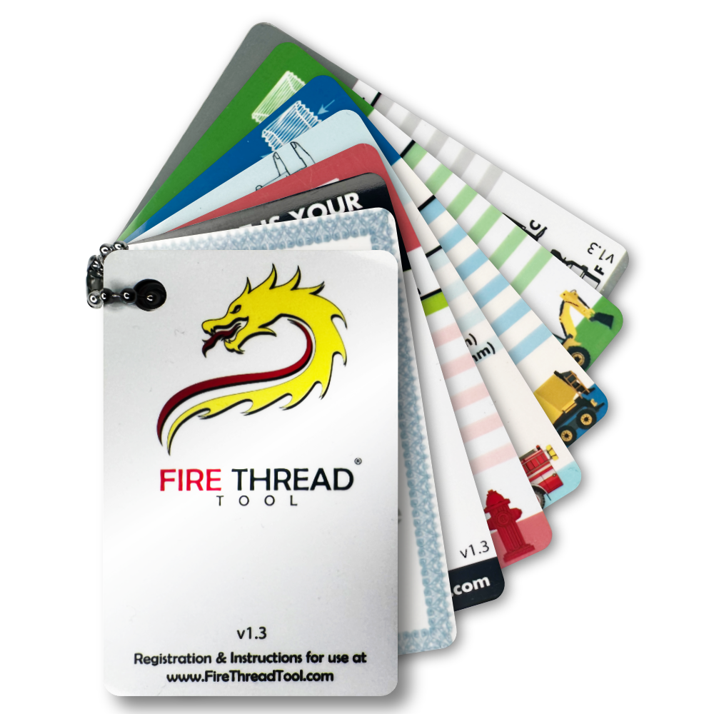 Fire Thread Tool - Hydrant Fitting Thread Gauge Tool for NH/NST, NPT Taper +More