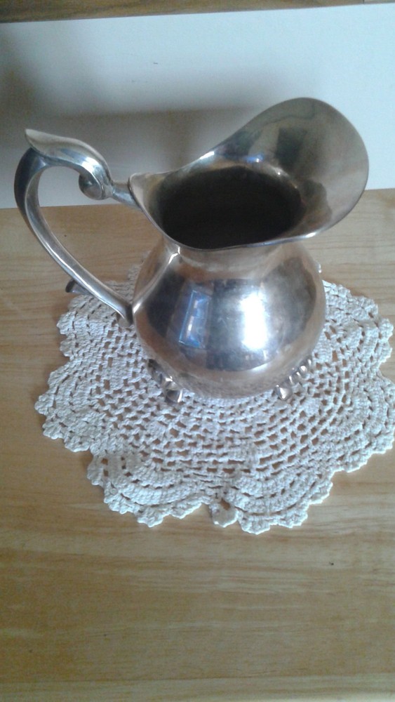 Vintage Electroplated Nickel Silver Footed Pitcher