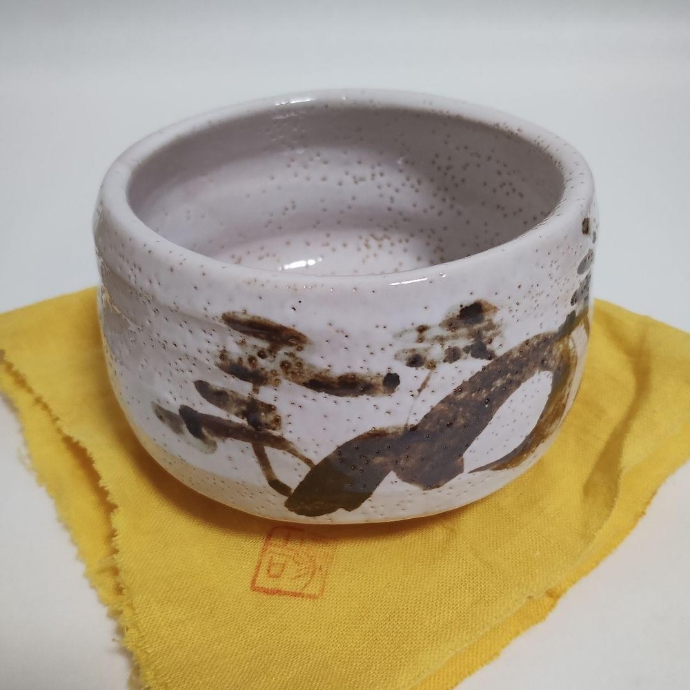 Tea Utensils For practice Shino ware Sakura sumie matcha different box