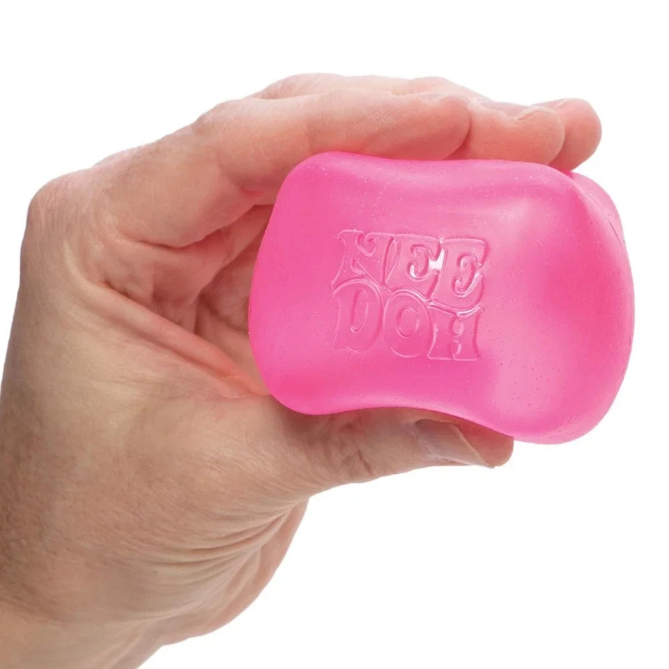Nee Doh Nice Cubes Ice Cube Toy Fidget Super Solid Squish Pink******************