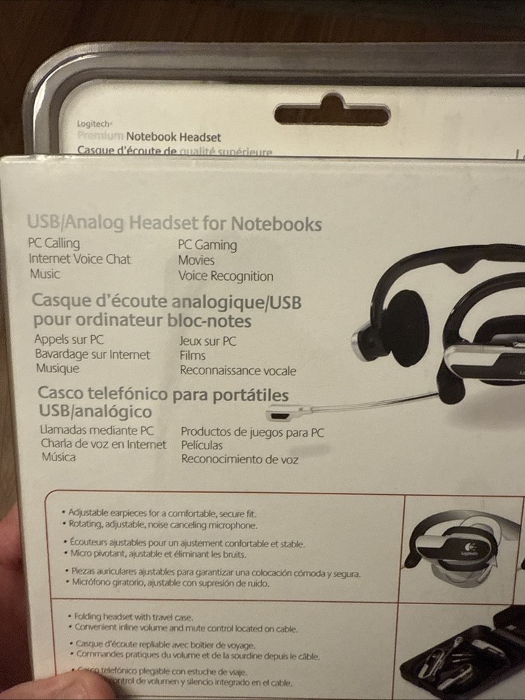 Logitech Premium Notebook Silver/Black Neckband Headsets