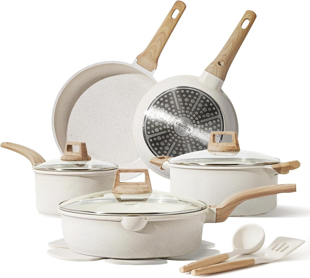 Kitchen Cookware Set 14 Pcs with Utensils Included