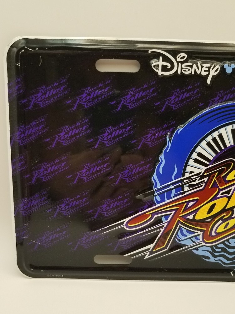 Disney MGM Studios Metal License Plate/ Sign Signed