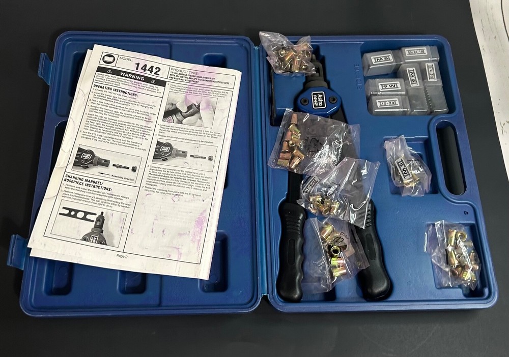 Astro Pneumatic Tool 1442 Nut/Thread Setting Hand Riveter Kit 13-Inch