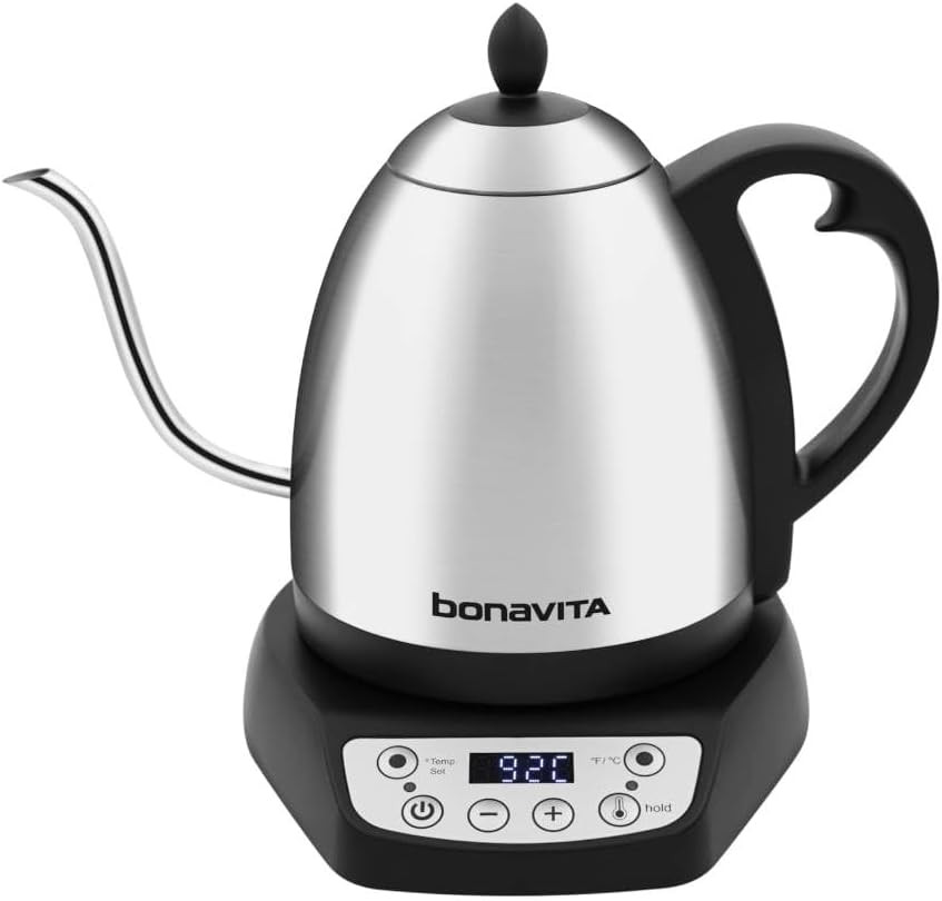 1L Digital Variable Temperature Gooseneck Electric Kettle for Coffee Brew and Te