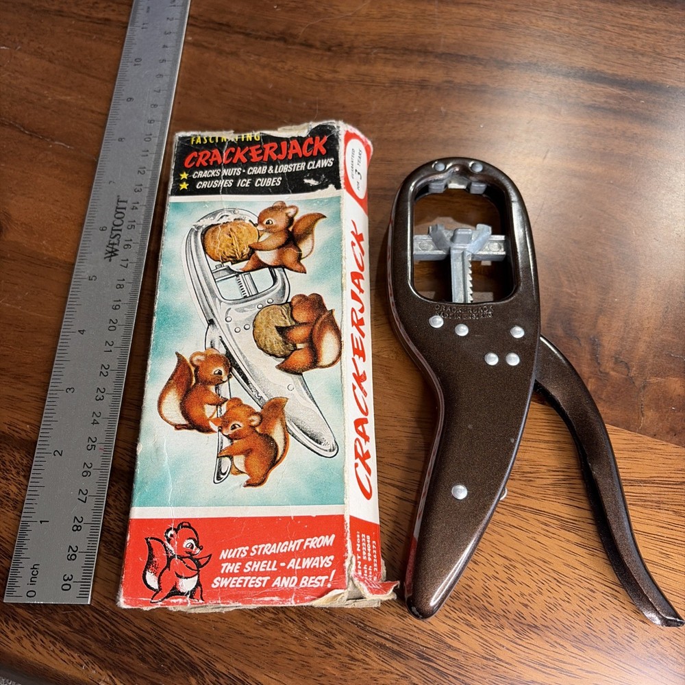Vintage 1973 Cracker Jack Nutcracker Brown Original Box Excellent Condition