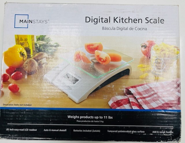Mainstays modern Glass Digital MAX 11 LBS scale with Touch control buttons