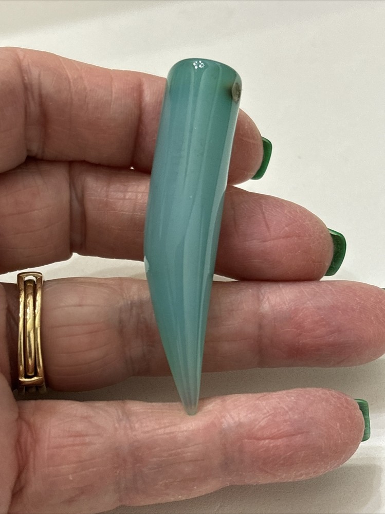 China Agate Stone Fang Pendant Used